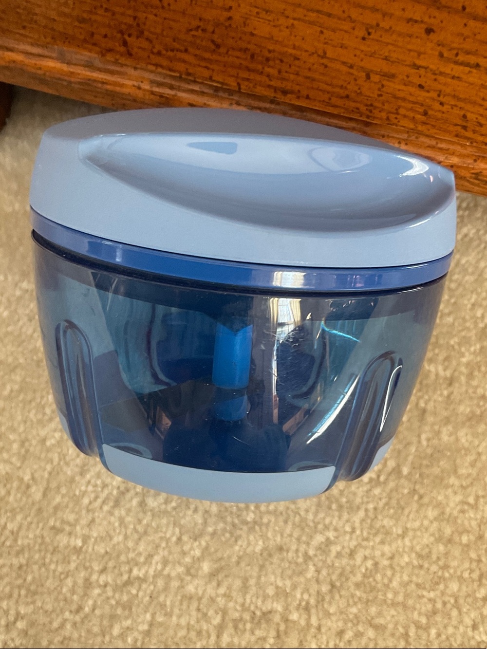 Retired Tupperware lil food chopper blue